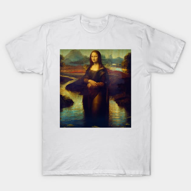 AI Gioconda out of frame T-Shirt by damnaloi